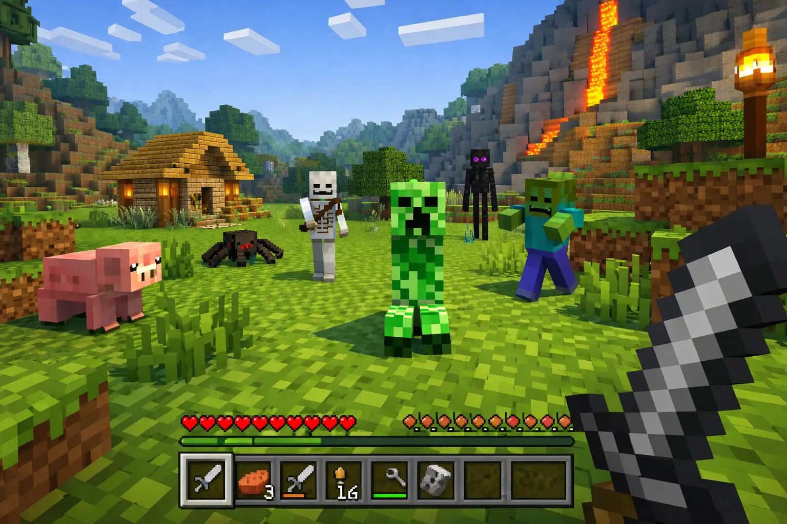 Minecraft gameplay