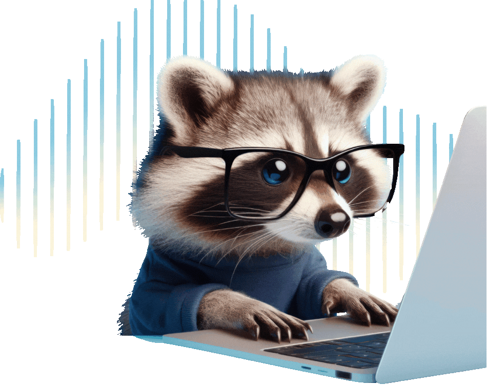 Raccoon mascot